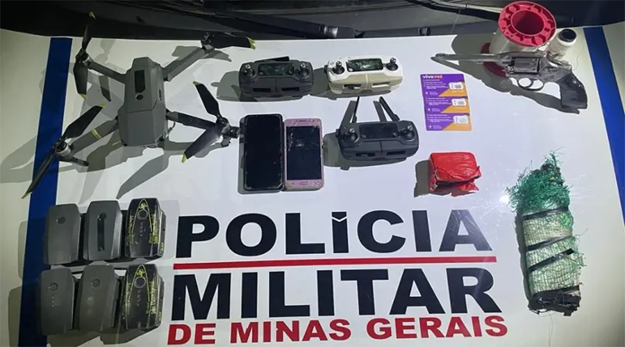 São Joaquim de Bicas-MG – Militares prendem casal que utilizava drone para transportar drogas a presídios.