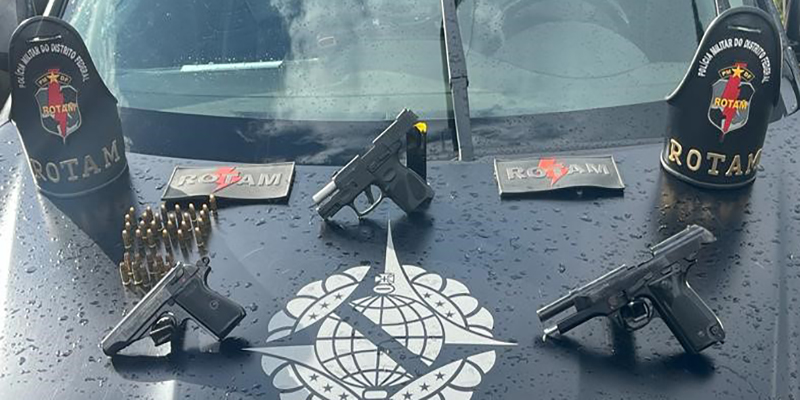 Dupla é detida com três armas de fogo no Taquari