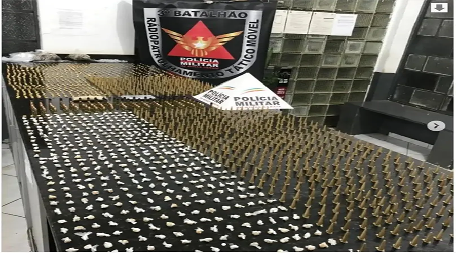 Diamantina-MG – Operação policial do 3° BPM apreende drogas e munições