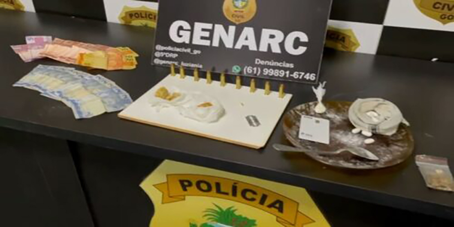 PCGO prende investigado que mantinha ponto de tráfico de drogas em Luziânia
