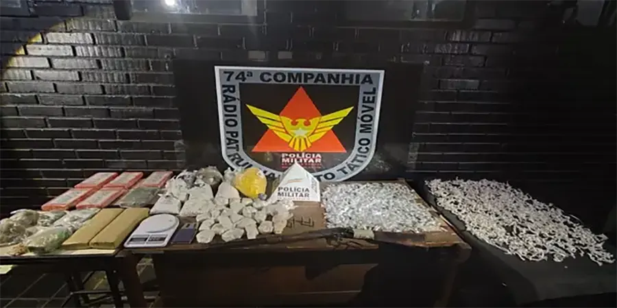 PM apreende maior quantidade de pasta base de cocaína da história de cidade mineira