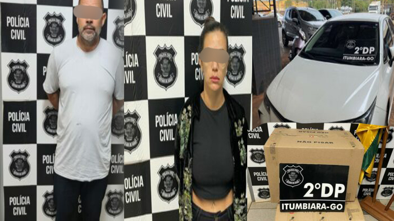 PCGO – Casal de Minas Gerais é preso por estelionato praticado na compra de roupas, em Itumbiara-GO