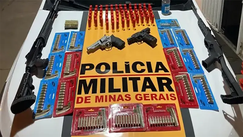 PMMG – Sete Lagoas – Polícia Militar Rodoviária apreende armas por transporte irregular