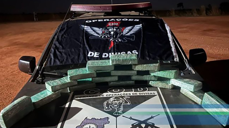 PMGO – COD realiza apreensão de carga milionária de pasta base de cocaína que tinha como destino o Estado do Piauí