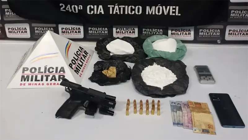 Divinópolis – Polícia Militar apreende drogas e arma durante Operação Aves de Rapina