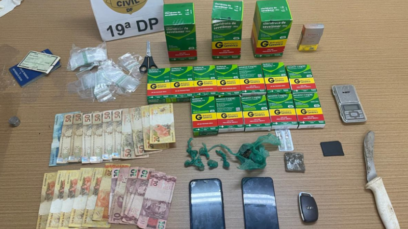 PCDF prende acusado de traficar drogas e receptar veículo roubado