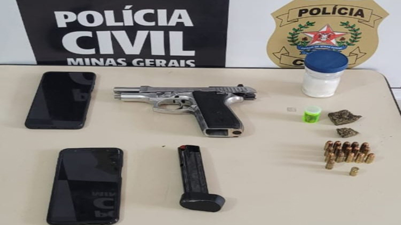 Homem é preso em Viçosa pela PCMG com arma, munições e drogas