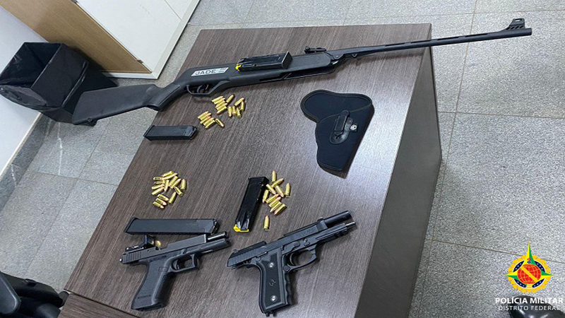 PMDF prende autores de homicídio e apreende arsenal após perseguição