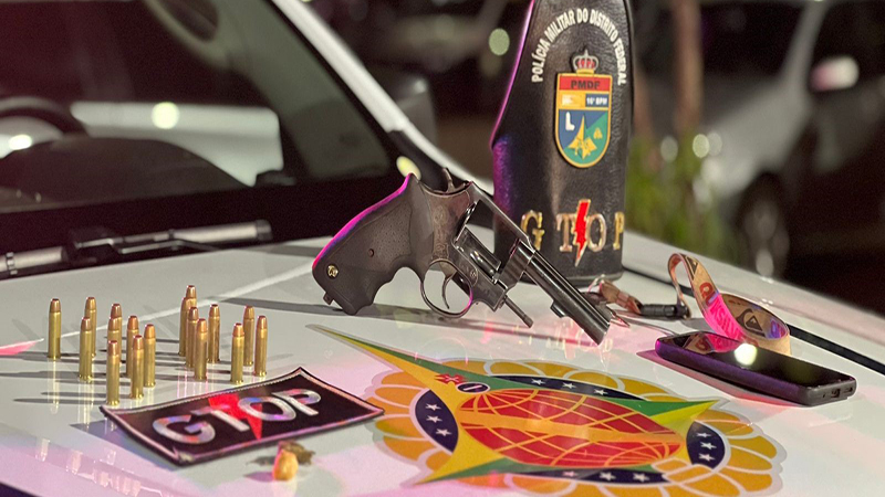 PMDF apreende arma de fogo e evita homicídio por vingança em Brazlândia