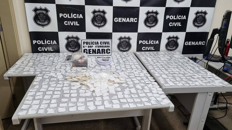 PCGO prende trio por tráfico em Itumbiara e apreende centenas de porções de droga