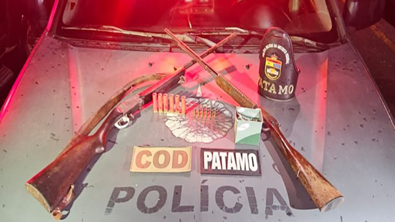 Ação conjunta entre Polícias Militares do DF e do Goiás frustra negociação de armas de fogo