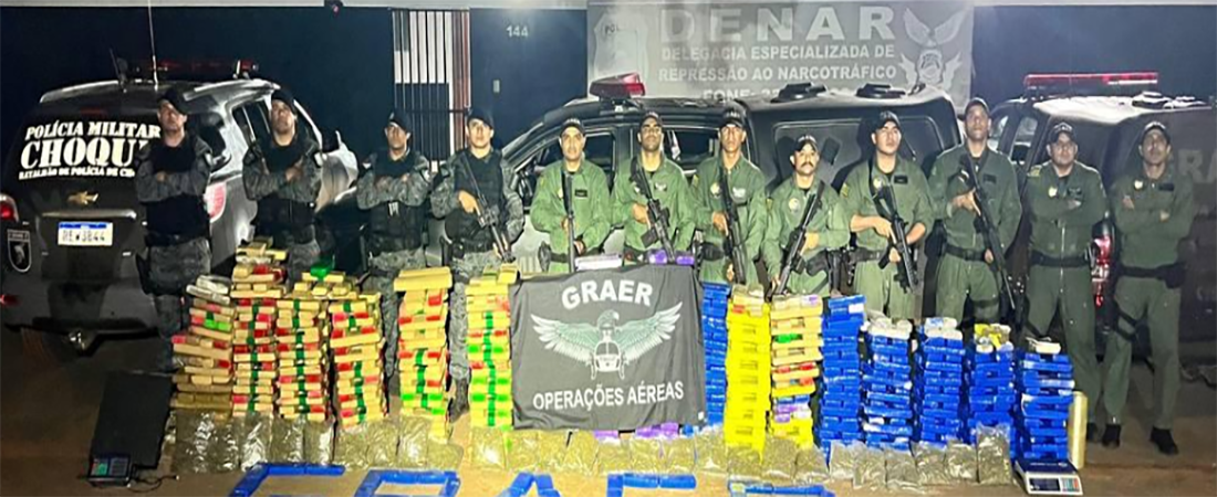 PMGO – CME e Choque de Mato Grosso do Sul apreendem carregamento de drogas
