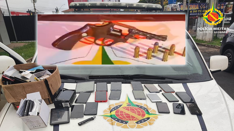 PMDF apreende arma de fogo e 23 celulares em Ceilândia