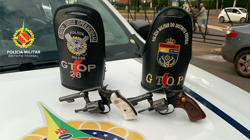 PMDF prende foragido com dois revólveres em Ceilândia