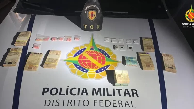 PMDF apreende entorpecentes e mais de 55 mil reais durante ponto de bloqueio em Ceilândia