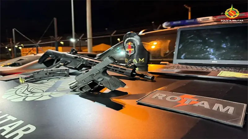 Homem armado é detido dentro de transporte por aplicativo em Taguatinga Sul