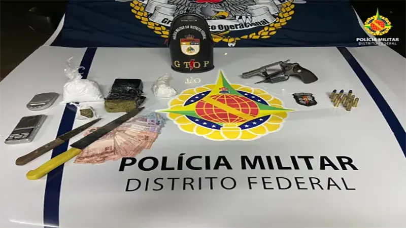 Polícia Militar Prende Homem por Posse Ilegal de Arma e Tráfico de Drogas em Recanto das Emas