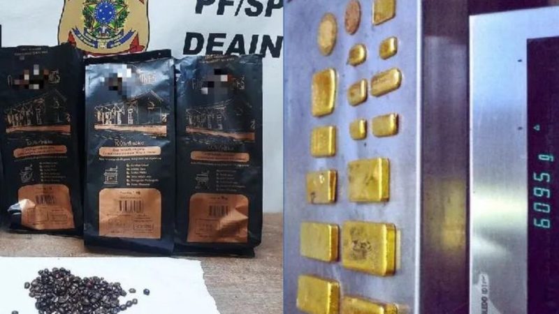 Chinês é preso em aeroporto de São Paulo com ouro escondido em pacotes de café