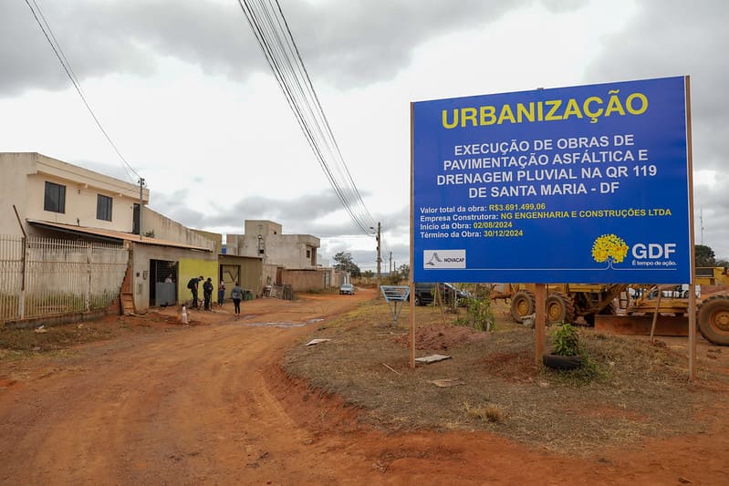 Obras de infraestrutura na QR 119 de Santa Maria vão beneficiar 700 famílias