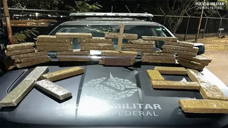 Homem é preso pela PMDF transportando 30 quilos de maconha na Rodoviária Interestadual de Brasília