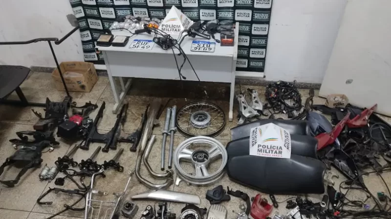 Pará de Minas – PM prende suspeito de integrar quadrilha especializada em furto e roubo de peças de motocicletas.