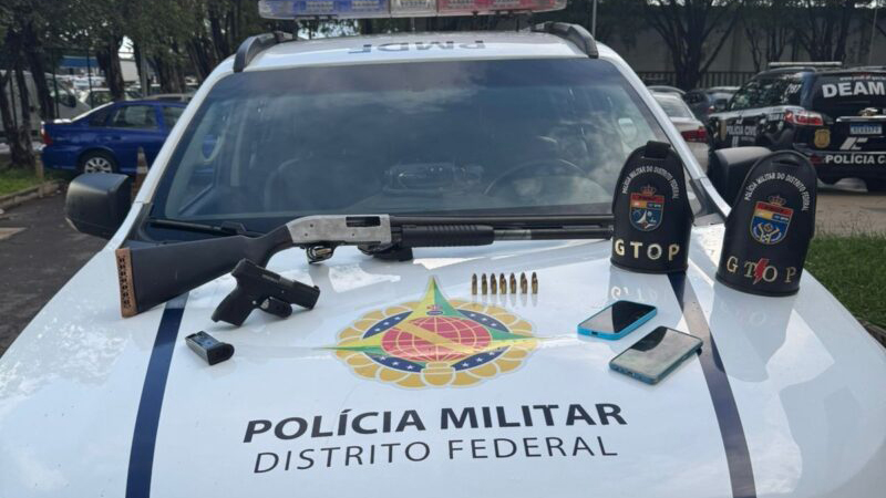 PMDF apreende armas de fogo em Ceilândia e detém dois indivíduos