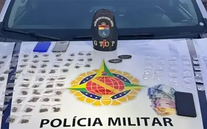 Traficante é preso pela PMDF com mais de cem papelotes de entorpecentes em Samambaia