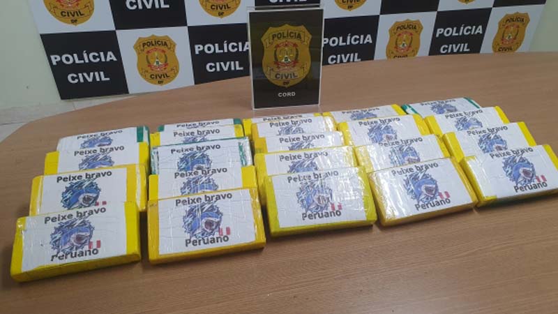 CORD apreende 22 tijolos de cocaína