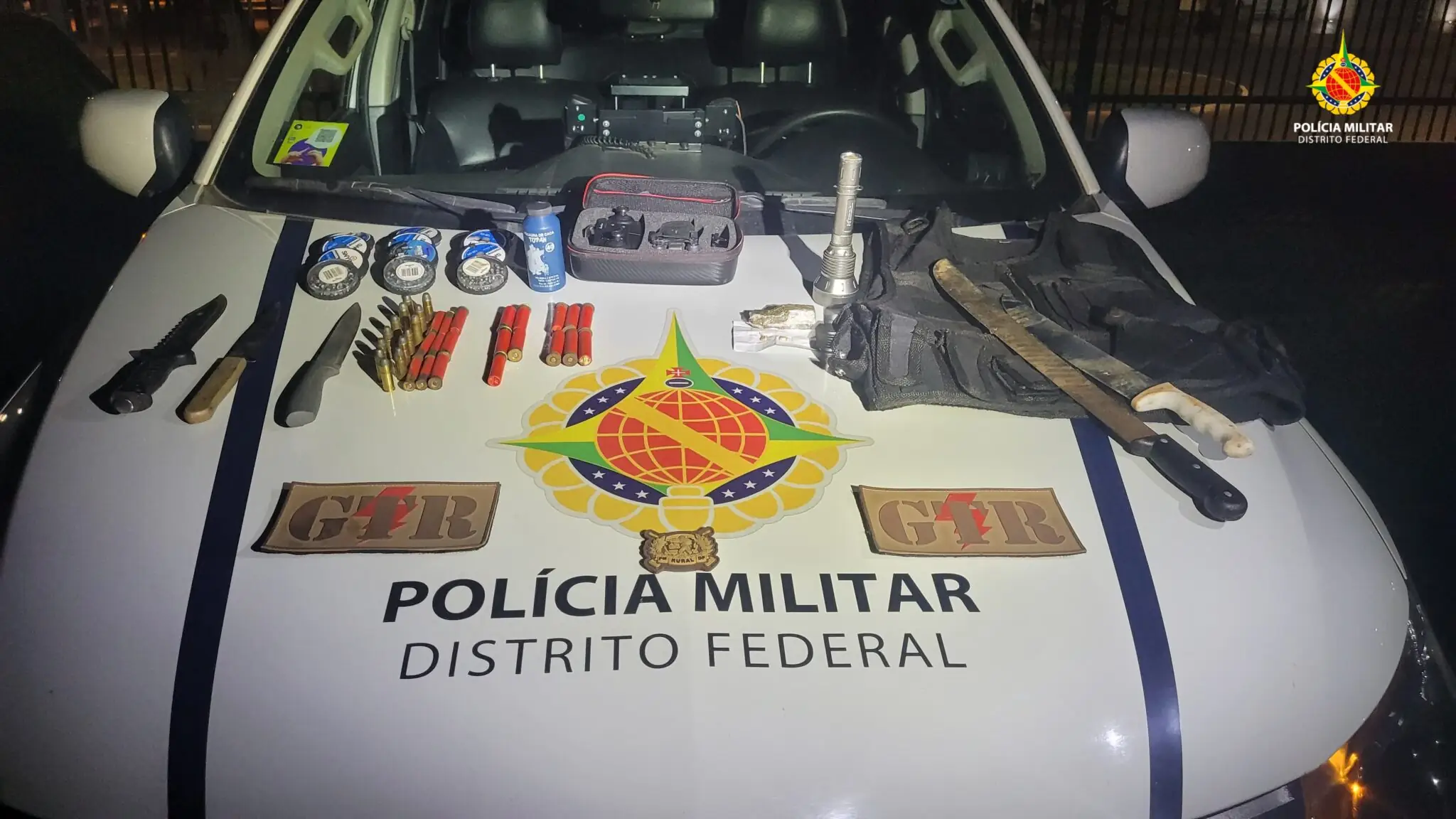 Carro furtado e cheio de munições é encontrado em Planaltina