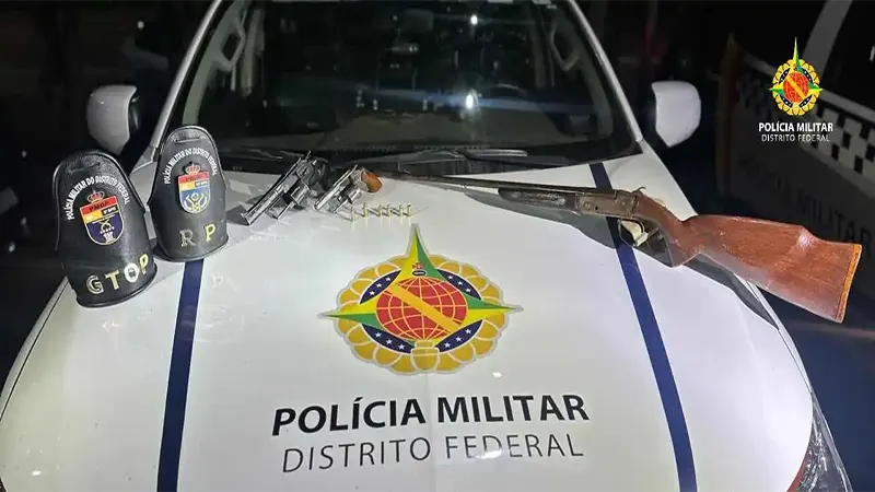 PMDF apreende duas armas de fogo e um simulacro no SHSN