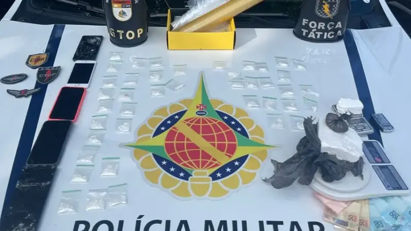 Traficante é preso e drogas são apreendidas em operação conjunta da PMDF e PMGO